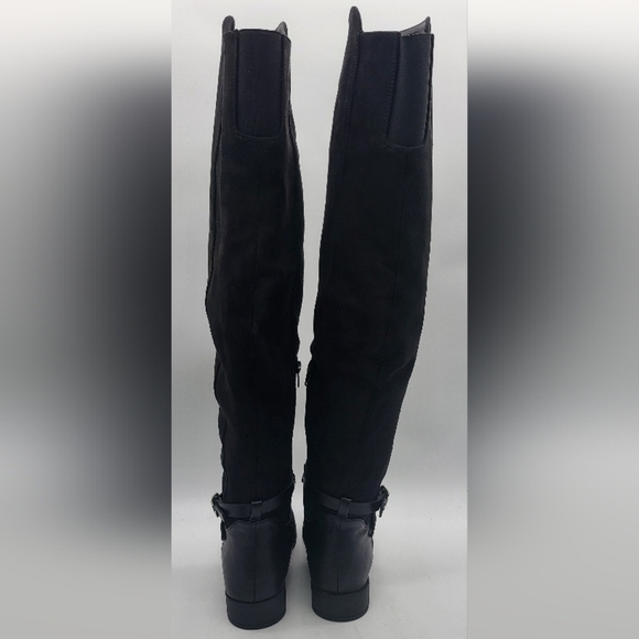 1810- XOXO Over The Knee Women's Vegan Boots Black Color Size 6 M NWT - Picture 5 of 9